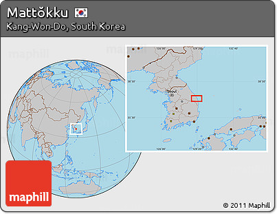 Gray Location Map of Mattŏkku