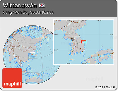 Gray Location Map of Wittangwŏn
