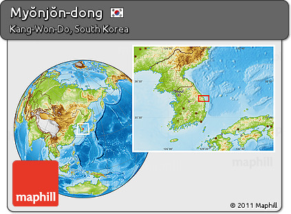 Physical Location Map of Myŏnjŏn-dong