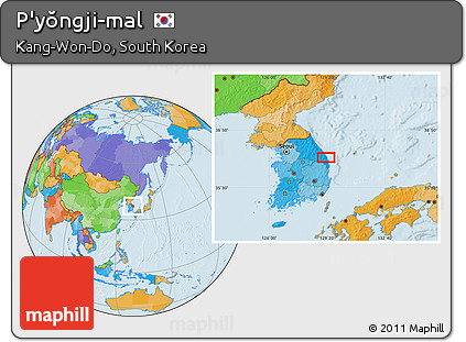 Political Location Map of P'yŏngji-mal