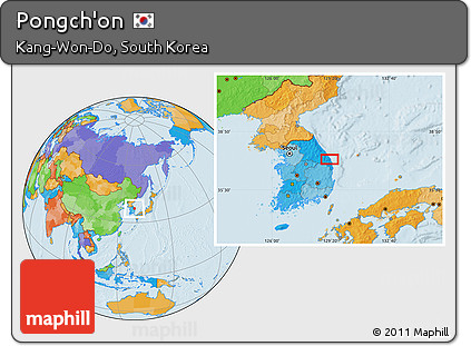 Political Location Map of Pongch'on