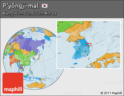 Political Location Map of P'yŏngji-mal