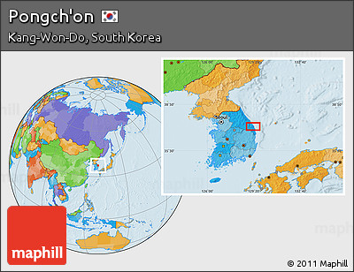 Political Location Map of Pongch'on