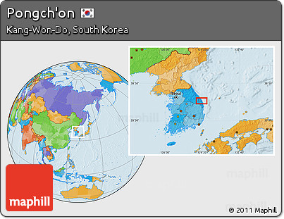 Political Location Map of Pongch'on