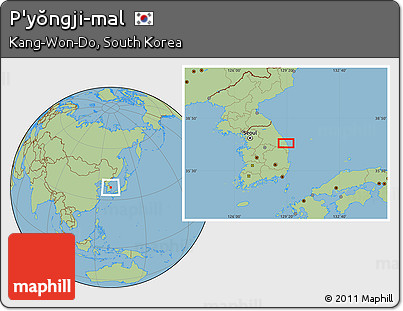 Savanna Style Location Map of P'yŏngji-mal