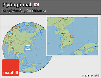 Savanna Style Location Map of P'yŏngji-mal