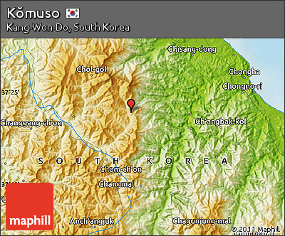 Physical Map of Kŏmuso