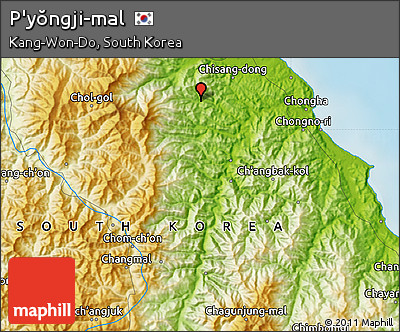 Physical Map of P'yŏngji-mal
