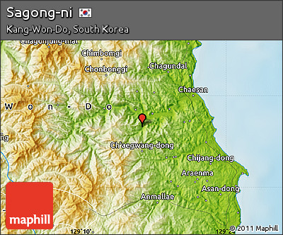 Physical Map of Sagong-ni