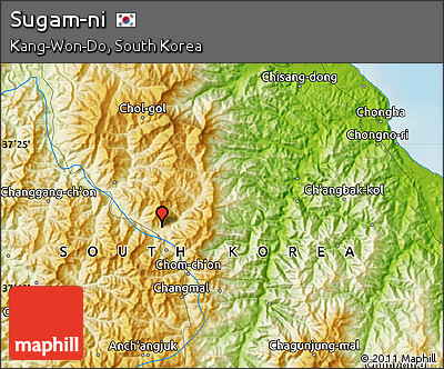 Physical Map of Sugam-ni