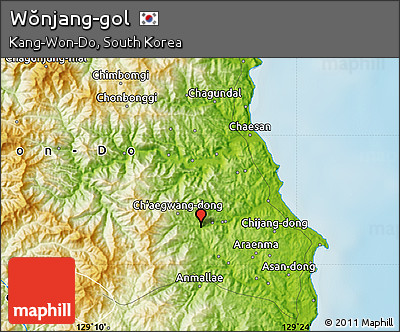 Physical Map of Wŏnjang-gol