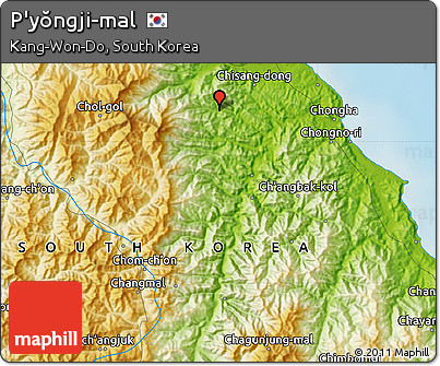 Physical Map of P'yŏngji-mal