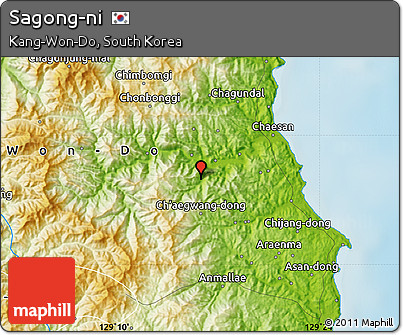 Physical Map of Sagong-ni
