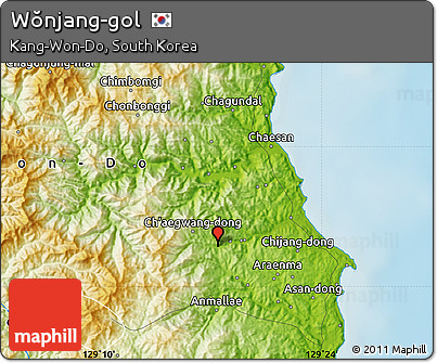 Physical Map of Wŏnjang-gol