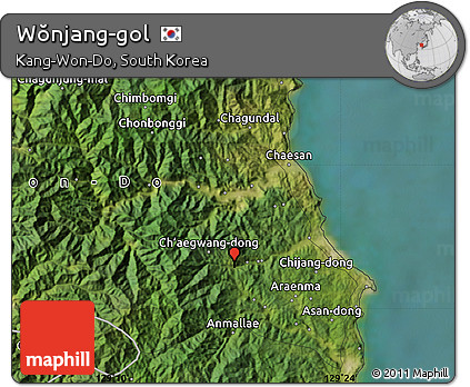 Satellite Map of Wŏnjang-gol