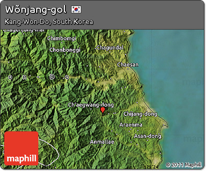 Satellite Map of Wŏnjang-gol