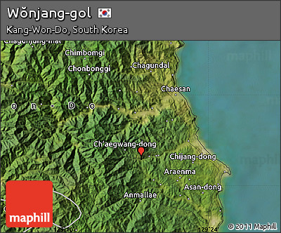 Satellite Map of Wŏnjang-gol