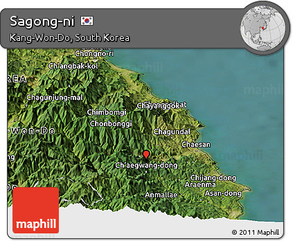 Satellite Panoramic Map of Sagong-ni