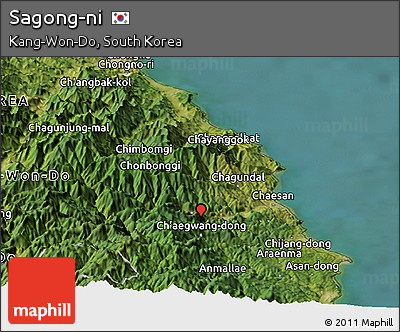 Satellite Panoramic Map of Sagong-ni
