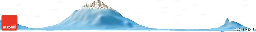 Shaded Relief Horizon Map of the Area around 37° 14' 49" N, 130° 58' 29" E
