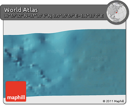 Satellite 3D Map of the Area around 37° 14' 49" N, 136° 4' 29" E