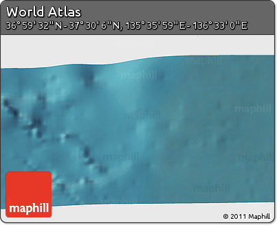 Satellite 3D Map of the Area around 37° 14' 49" N, 136° 4' 29" E