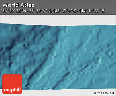 Satellite 3D Map of the Area around 37° 14' 49" N, 143° 43' 29" E
