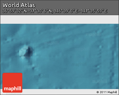 Satellite 3D Map of the Area around 37° 14' 49" N, 147° 7' 30" E