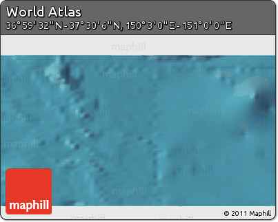 Satellite 3D Map of the Area around 37° 14' 49" N, 150° 31' 30" E