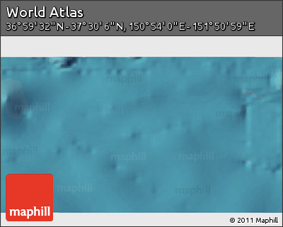 Satellite 3D Map of the Area around 37° 14' 49" N, 151° 22' 30" E