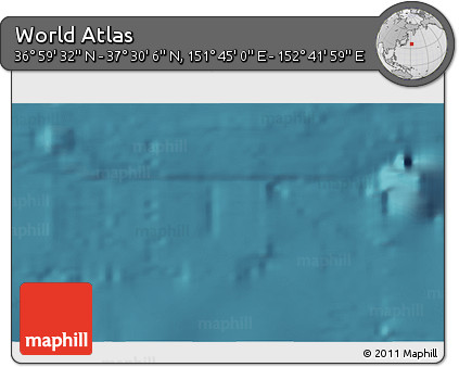Satellite 3D Map of the Area around 37° 14' 49" N, 152° 13' 29" E