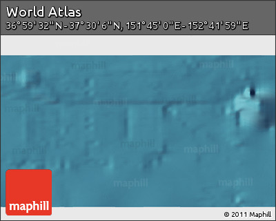 Satellite 3D Map of the Area around 37° 14' 49" N, 152° 13' 29" E