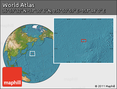 Satellite Location Map of the Area around 37° 14' 49" N, 157° 19' 29" E