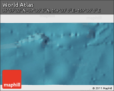 Satellite 3D Map of the Area around 37° 14' 49" N, 159° 1' 30" E