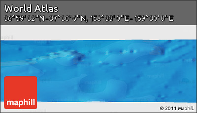 Political Panoramic Map of the Area around 37° 14' 49" N, 159° 1' 30" E