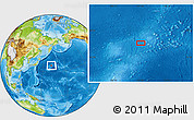 Physical Location Map of the area around 37° 14' 49" N, 161° 34' 29" E