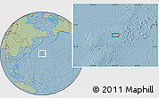 Savanna Style Location Map of the area around 37° 14' 49" N, 161° 34' 29" E, hill shading