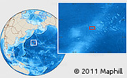 Shaded Relief Location Map of the area around 37° 14' 49" N, 161° 34' 29" E