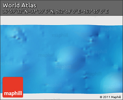 Physical 3D Map of the Area around 37° 14' 49" N, 163° 16' 30" E