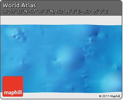 Physical 3D Map of the Area around 37° 14' 49" N, 163° 16' 30" E