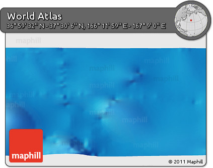Physical 3D Map of the Area around 37° 14' 49" N, 166° 40' 30" E