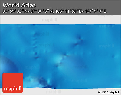 Physical 3D Map of the Area around 37° 14' 49" N, 166° 40' 30" E