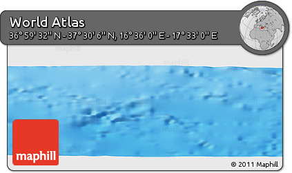 Physical Panoramic Map of the Area around 37° 14' 49" N, 17° 4' 30" E