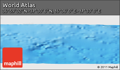 Physical Panoramic Map of the Area around 37° 14' 49" N, 17° 4' 30" E