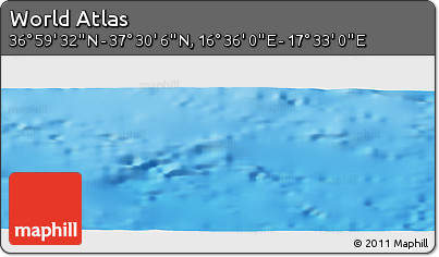 Physical Panoramic Map of the Area around 37° 14' 49" N, 17° 4' 30" E