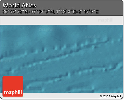 Satellite 3D Map of the Area around 37° 14' 49" N, 1° 46' 29" E