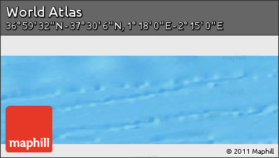 Physical Panoramic Map of the Area around 37° 14' 49" N, 1° 46' 29" E