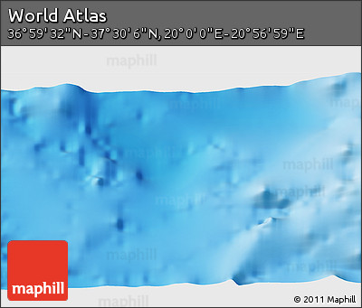 Physical 3D Map of the Area around 37° 14' 49" N, 20° 28' 30" E