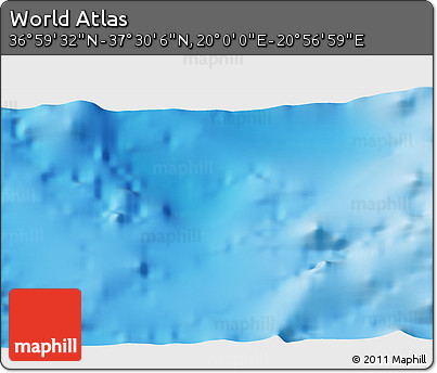 Physical 3D Map of the Area around 37° 14' 49" N, 20° 28' 30" E