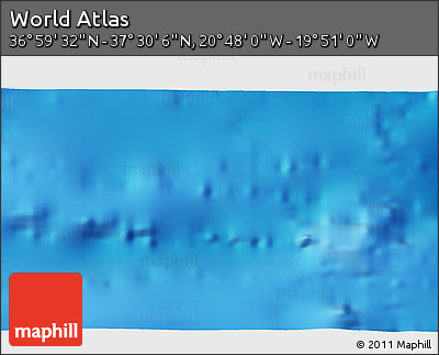 Physical 3D Map of the Area around 37° 14' 49" N, 20° 19' 30" W